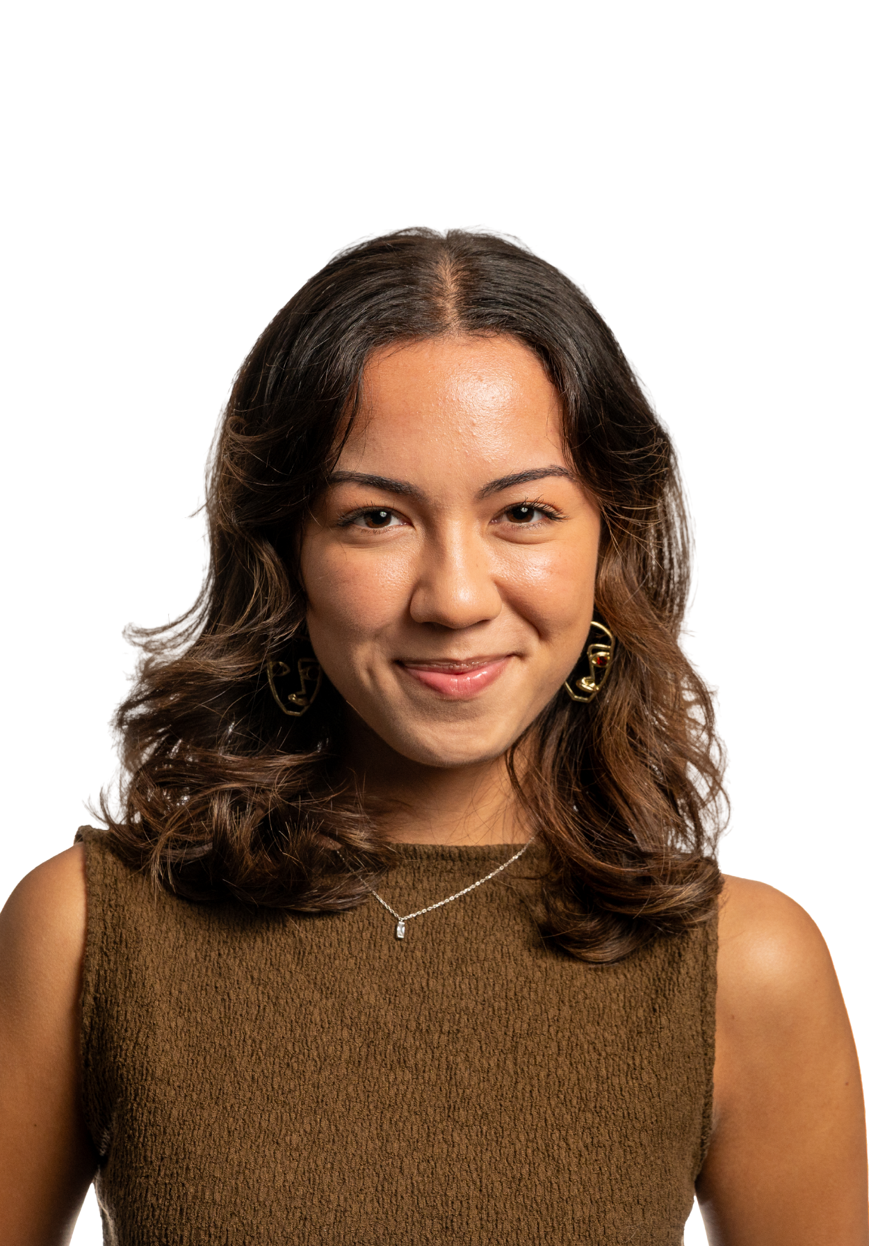 Angie looking up and to the right